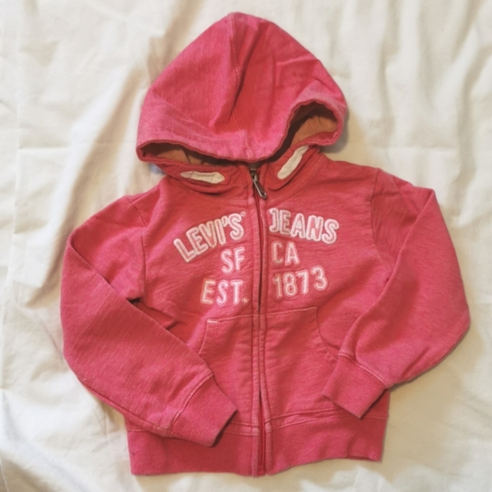 Levi's Jeans pink zippered hoodie, 2T